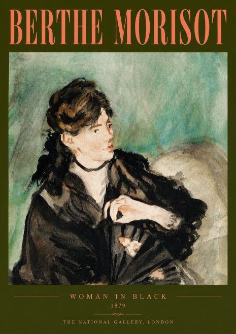 Berthe Morisot Woman in Black No5 - Juliste