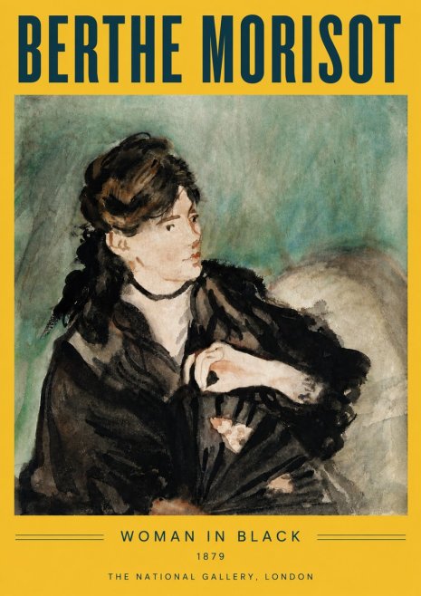 Berthe Morisot Woman in Black No6 - Juliste