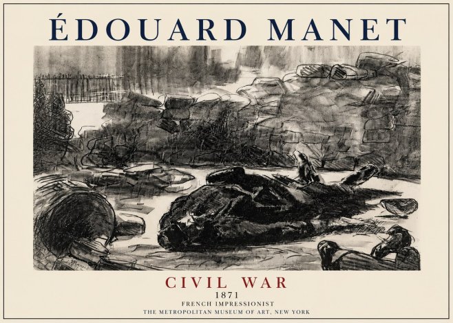 Édouard Manet Civil War No3 - Juliste