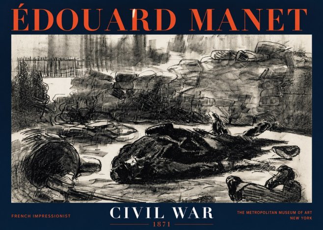 Édouard Manet Civil War No4 - Juliste