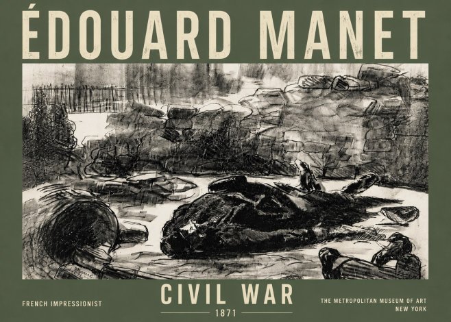 Édouard Manet Civil War No5 - Juliste