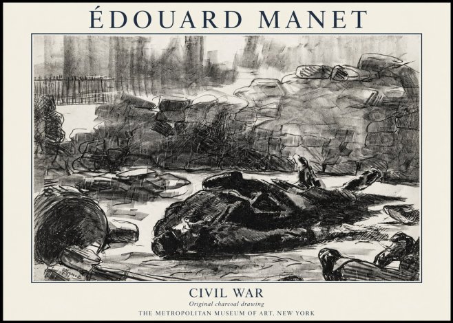 Édouard Manet Civil War No6 - Juliste