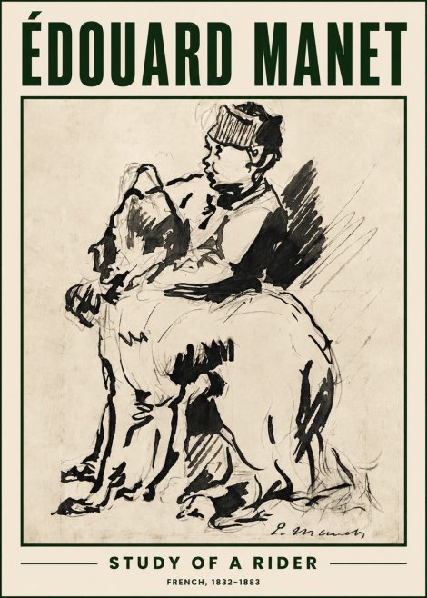 Édouard Manet Study of a Rider No4 - Juliste