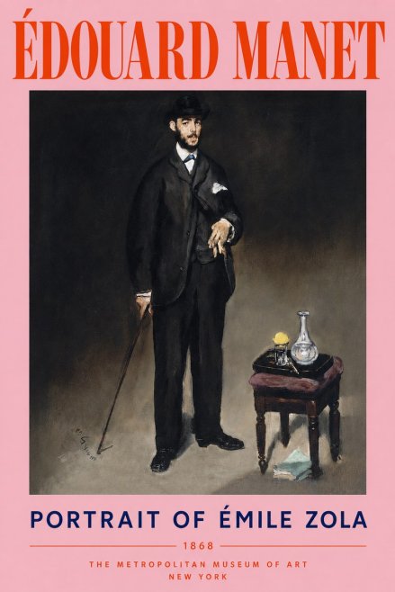 Édouard Manet Portrait of Émile Zola No4 - Juliste