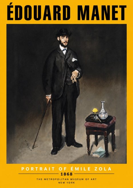 Édouard Manet Portrait of Émile Zola No6 - Juliste