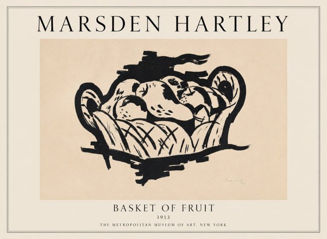 Marsden Hartley Basket of Fruit No1 - Juliste