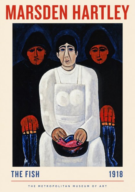 Marsden Hartley The Fish No2 - Juliste