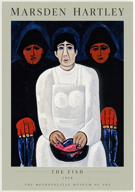 Marsden Hartley The Fish No3 - Juliste