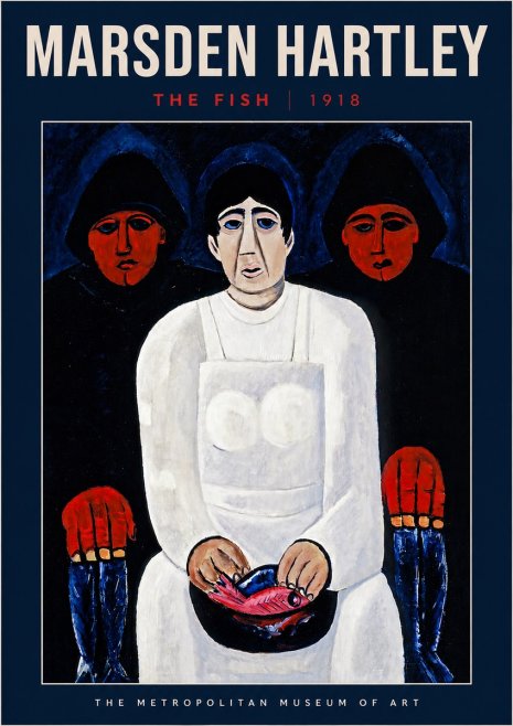 Marsden Hartley The Fish No4 - Juliste