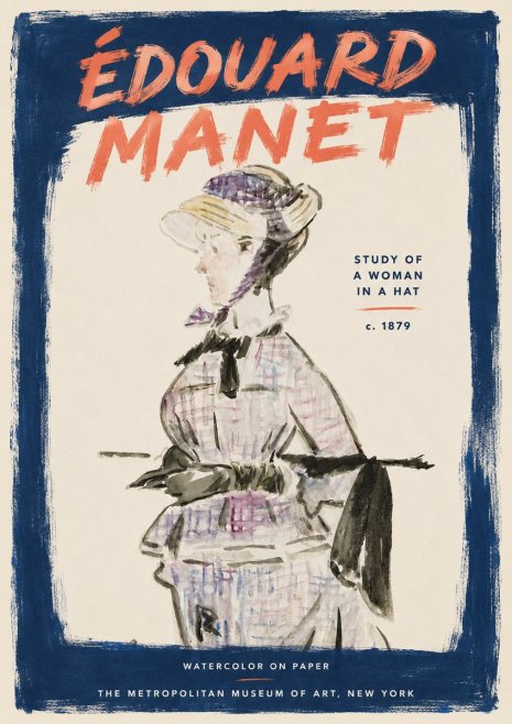 Édouard Manet Study of a Woman in a Hat No3 - Juliste