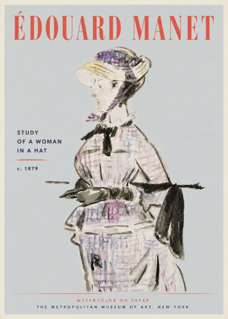 Édouard Manet Study of a Woman in a Hat No6 - Juliste