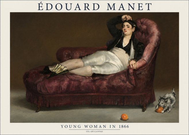 Édouard Manet Young Woman in 1866 No1 - Juliste