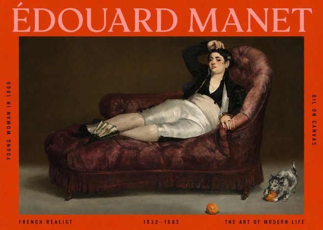 Édouard Manet Young Woman in 1866 No2 - Juliste