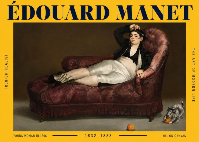 Édouard Manet Young Woman in 1866 No5 - Juliste