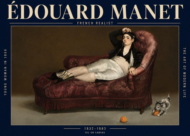 Édouard Manet Young Woman in 1866 No6 - Juliste