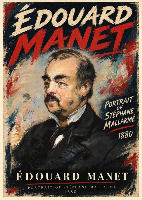 Édouard Manet Portrait of Stéphane Mallarmé I No3 - Juliste