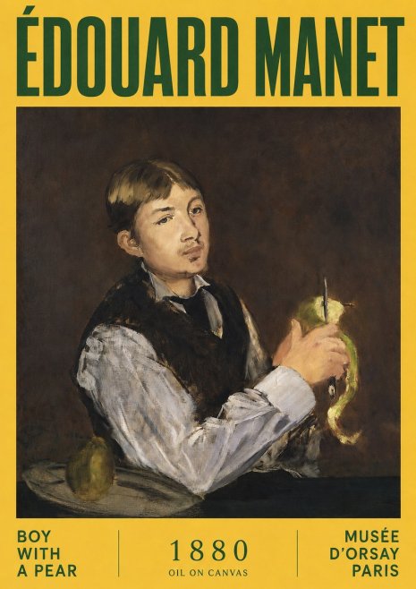 Édouard Manet Boy with a Pear No2 - Juliste