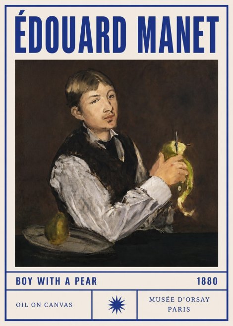 Édouard Manet Boy with a Pear No3 - Juliste