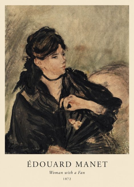 Édouard Manet Woman with a Fan No1 - Juliste