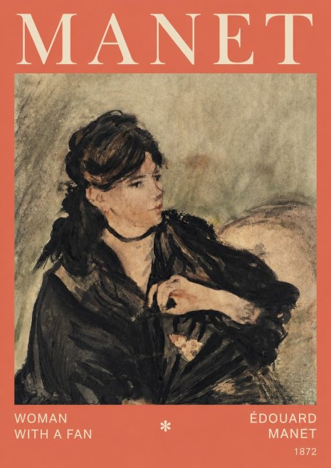 Édouard Manet Woman with a Fan No2 - Juliste