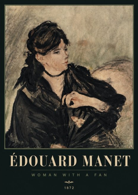 Édouard Manet Woman with a Fan No3 - Juliste
