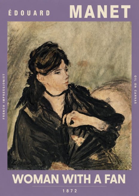 Édouard Manet Woman with a Fan No4 - Juliste