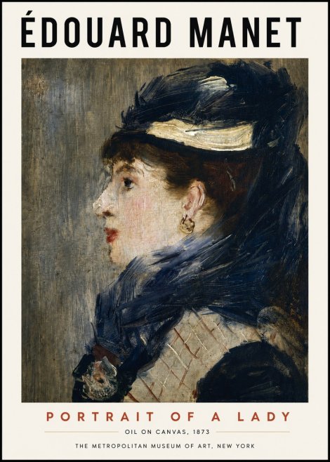 Édouard Manet Portrait of a Lady No3 - Juliste