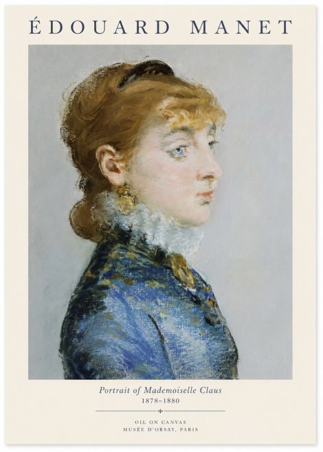 Édouard Manet Portrait of Mademoiselle Claus No1 - Juliste