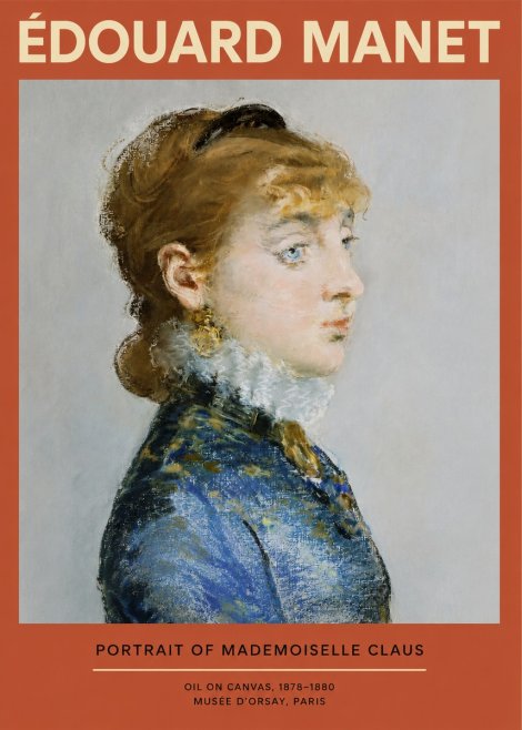 Édouard Manet Portrait of Mademoiselle Claus No2 - Juliste