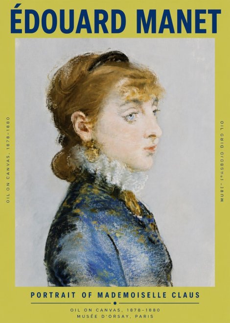 Édouard Manet Portrait of Mademoiselle Claus No4 - Juliste