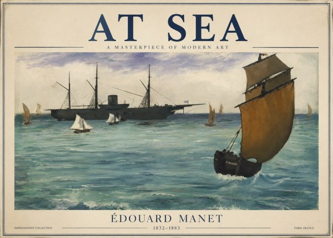 Édouard Manet At Sea No1 - Juliste