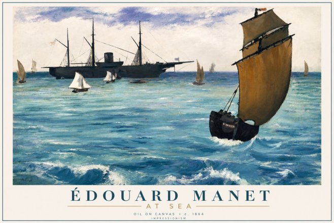 Édouard Manet At Sea No3 - Juliste