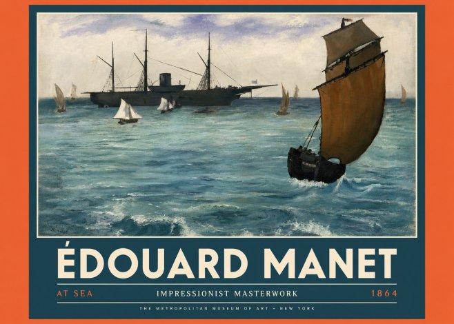 Édouard Manet At Sea No4 - Juliste