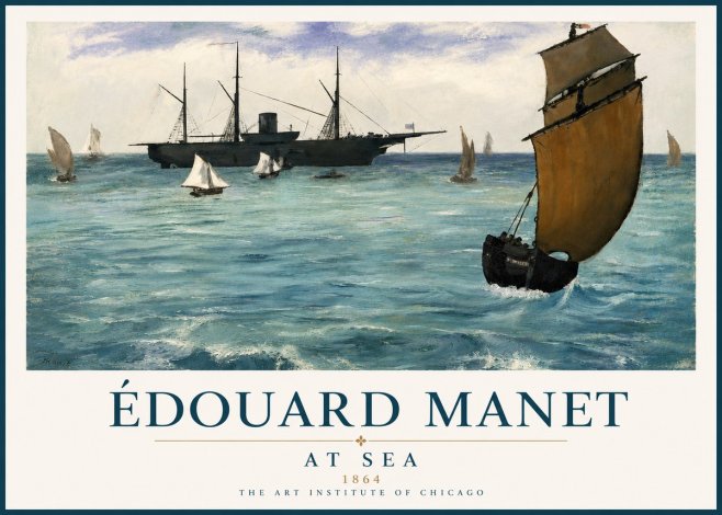 Édouard Manet At Sea No5 - Juliste