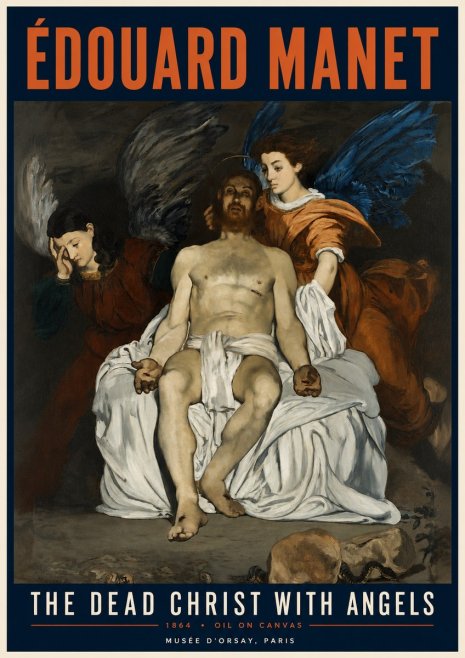 Édouard Manet The Dead Christ with Angels No4 - Juliste
