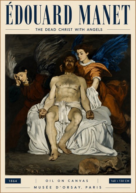 Édouard Manet The Dead Christ with Angels No6 - Juliste