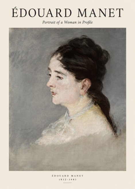 Édouard Manet Portrait of a Woman in Profile No1 - Juliste
