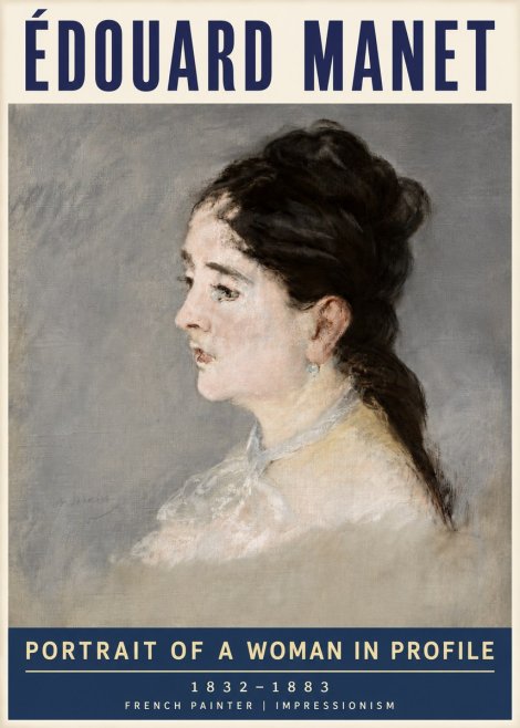Édouard Manet Portrait of a Woman in Profile No6 - Juliste