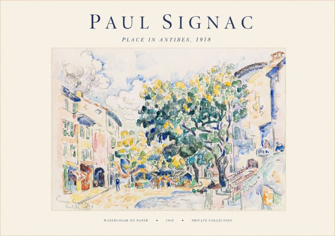 Signac Place in Antibes, 1918 No1 - Juliste