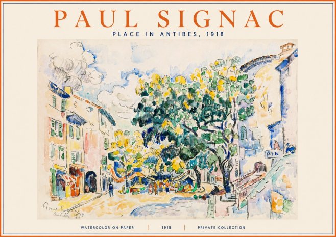 Signac Place in Antibes, 1918 No2 - Juliste