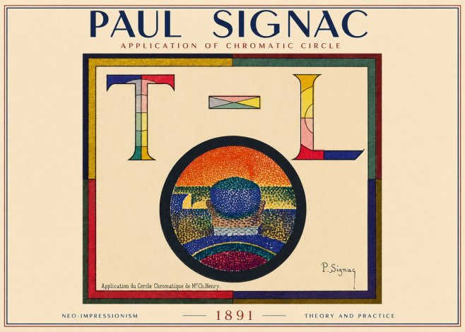 Signac Application of Chromatic Circle No3 - Juliste