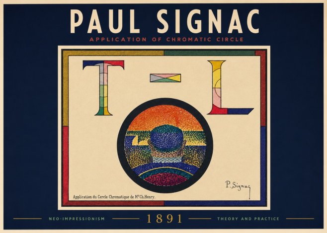 Signac Application of Chromatic Circle No4 - Juliste