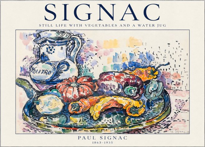 Signac Still Life with Vegetables and a Water Jug No1 - Juliste