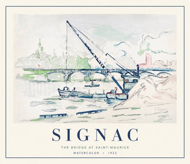 Signac The Bridge at Saint-maurice No1 - Juliste