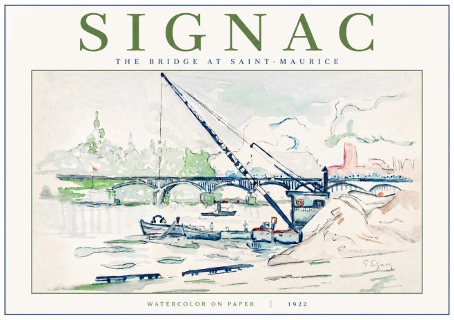 Signac The Bridge at Saint-maurice No3 - Juliste