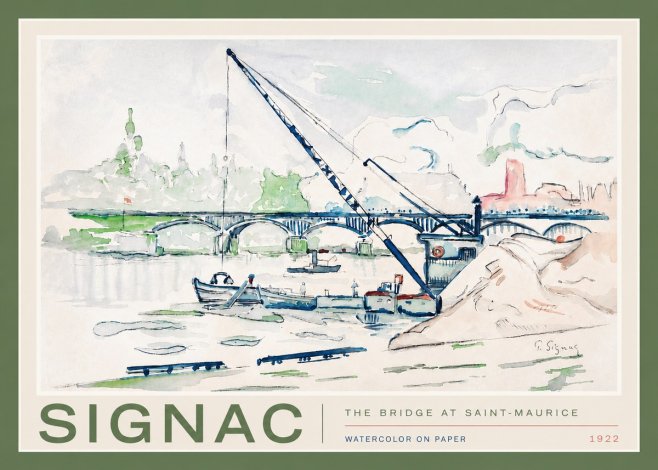 Signac The Bridge at Saint-maurice No4 - Juliste