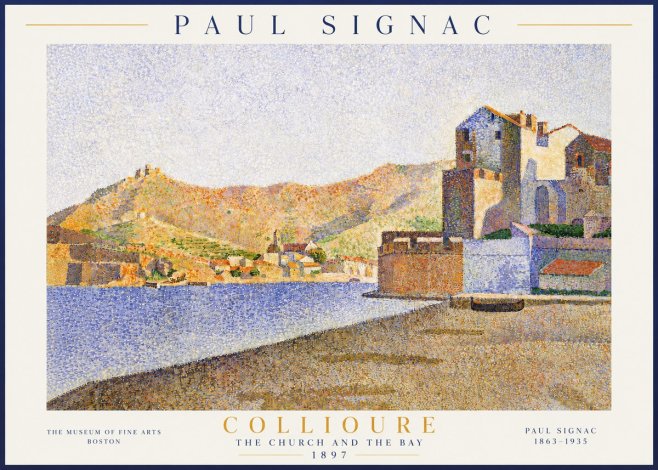 Signac Collioure - the Church and the Bay No3 - Juliste