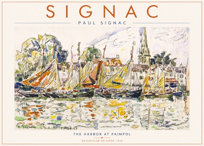 Signac The Harbor at Paimpol No6 - Juliste