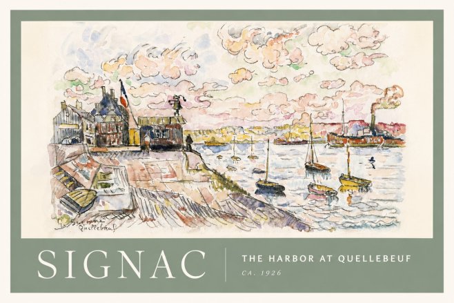 Signac The Harbor at Quellebeuf No5 - Juliste