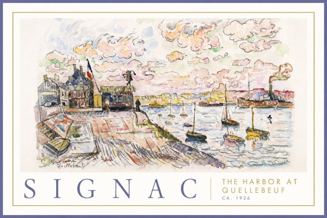 Signac The Harbor at Quellebeuf No6 - Juliste